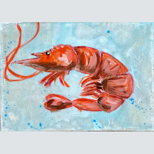 Shrimp art, mississippi artist, coastal art